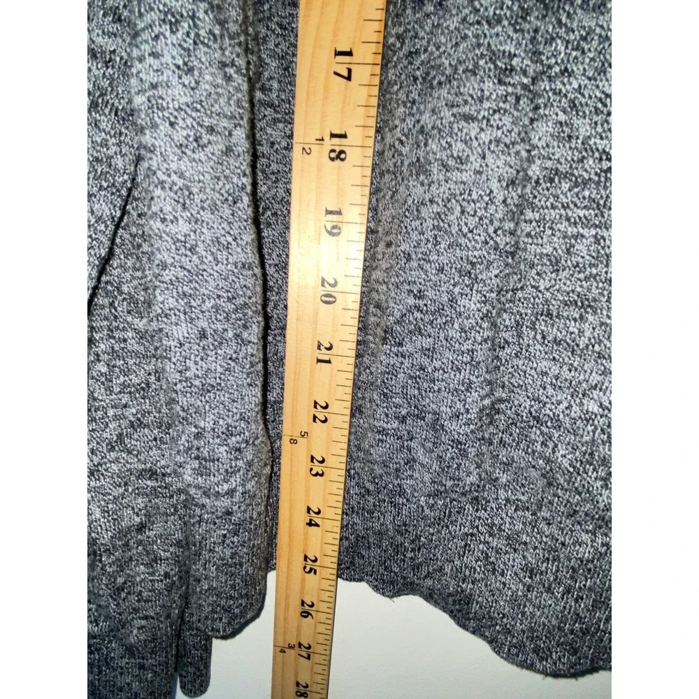 Banana Republic Full Zip Hoodie Mens Medium Grey Marled Cotton Rayon Sweater